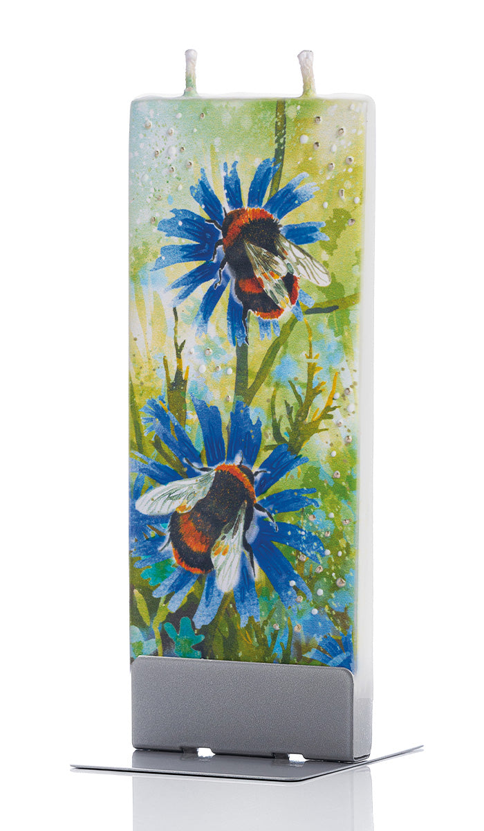 Bees on Blue Flowers