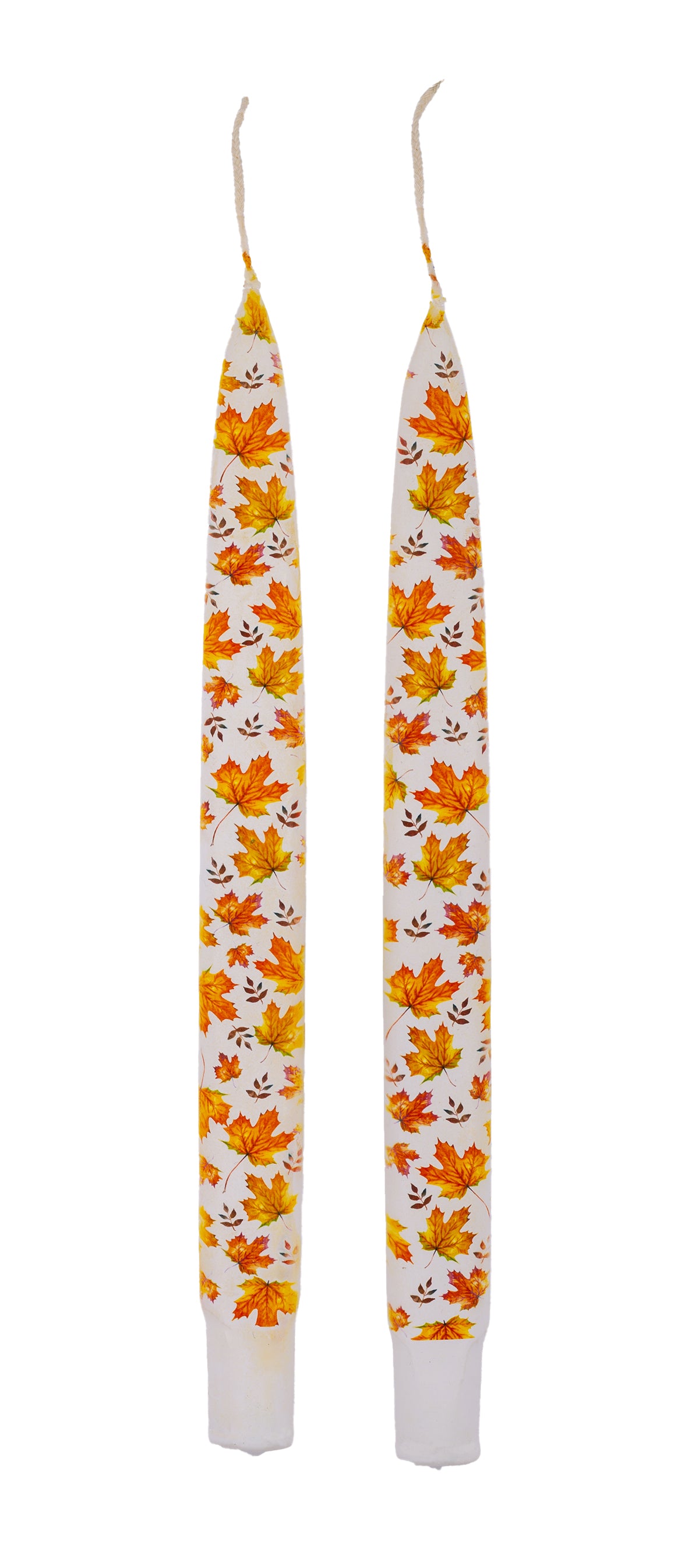 Fall Leaves - Set of  2 Taper Candles