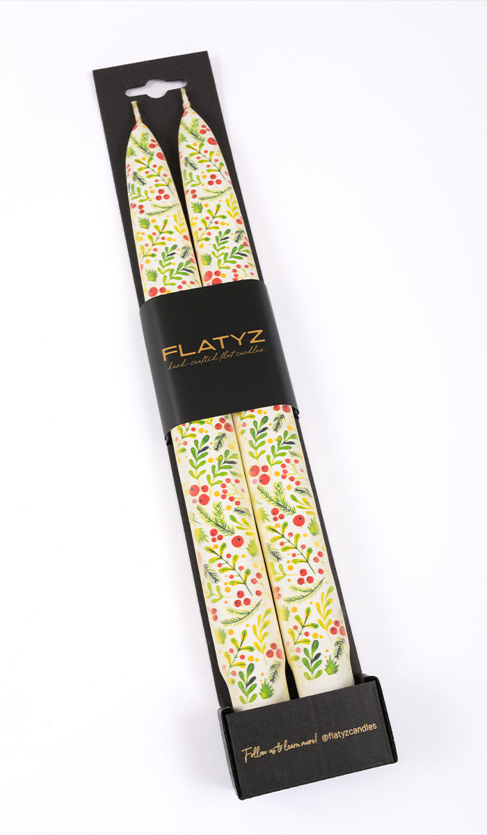 Winter Greenery & Holly Berries - Set of 2