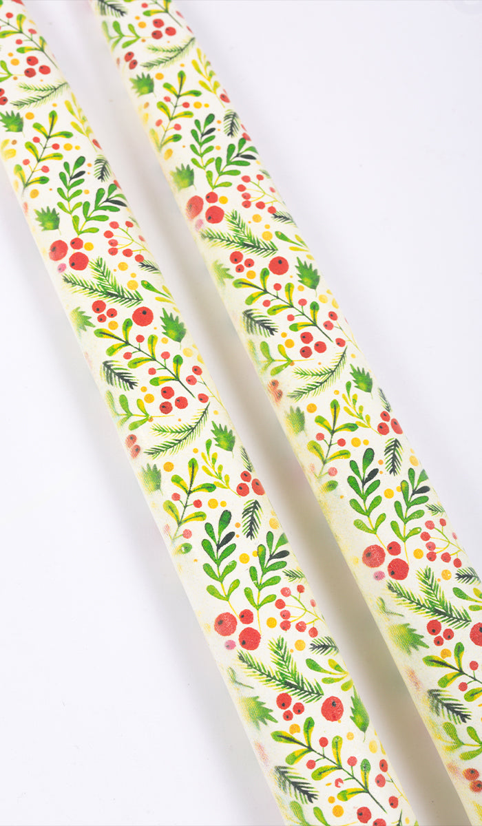 Winter Greenery & Holly Berries - Set of 2