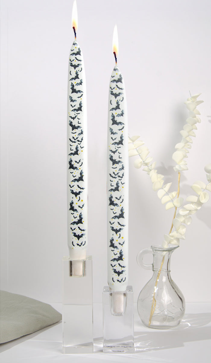 Flying Bats - Set of 2 Taper Candles