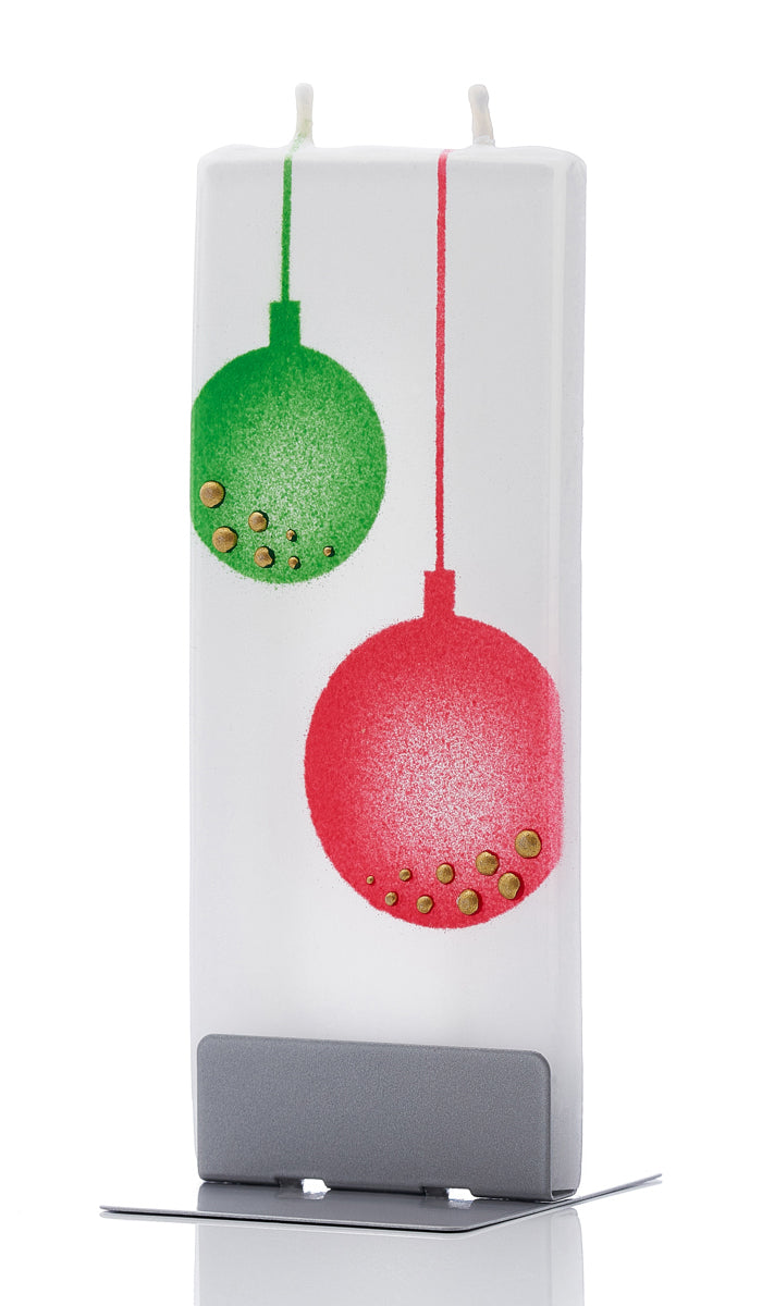 Christmas Ornament Balls, Green & Red