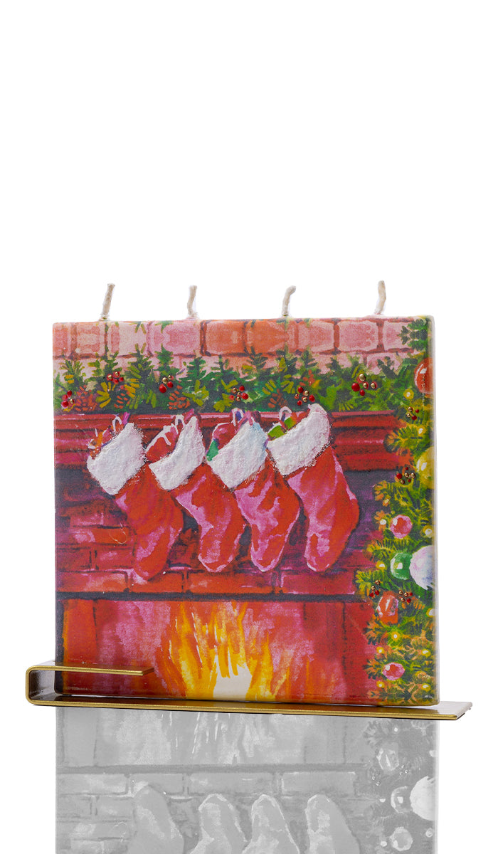 Stockings over Fireplace