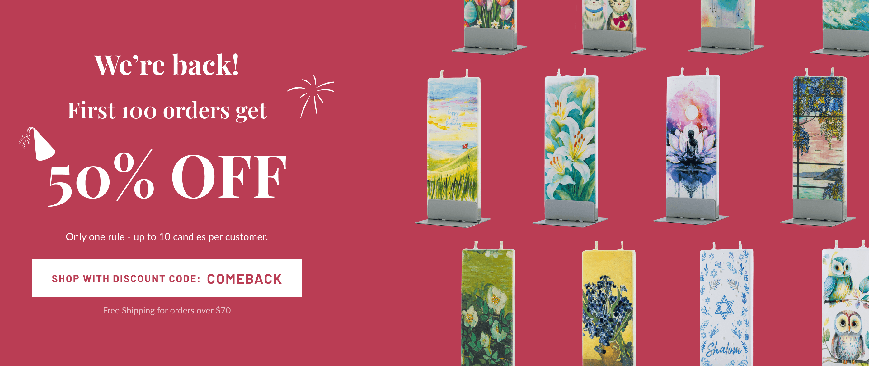 50% OFF first 100 orders