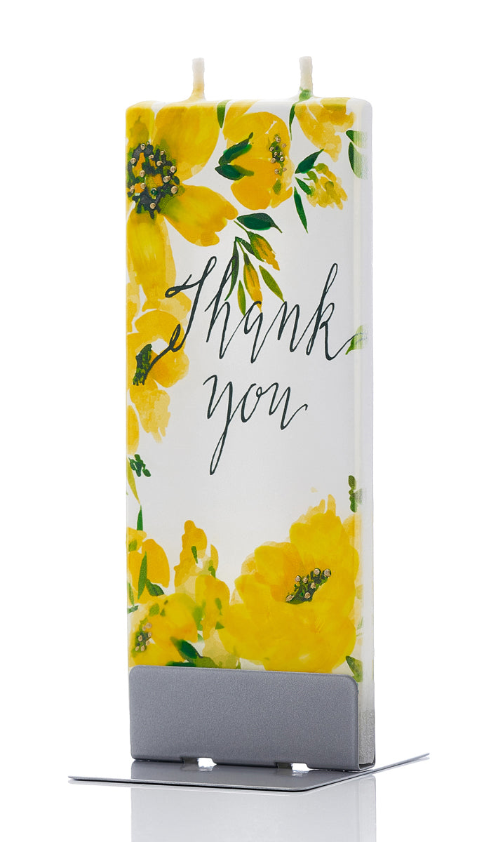 Thank You Yellow Floral Print