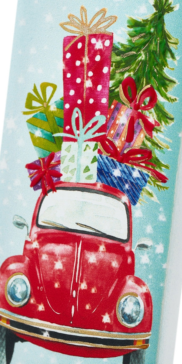 Red Car With Christmas Presents