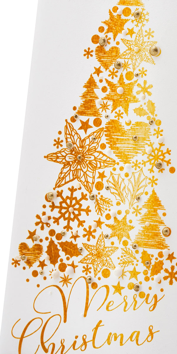 Gold Merry Christmas Tree